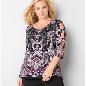 Caged sleeve top